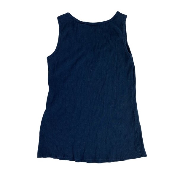 New York & Company Small Navy Blue Tank Top Beaded - Picture 3 of 4
